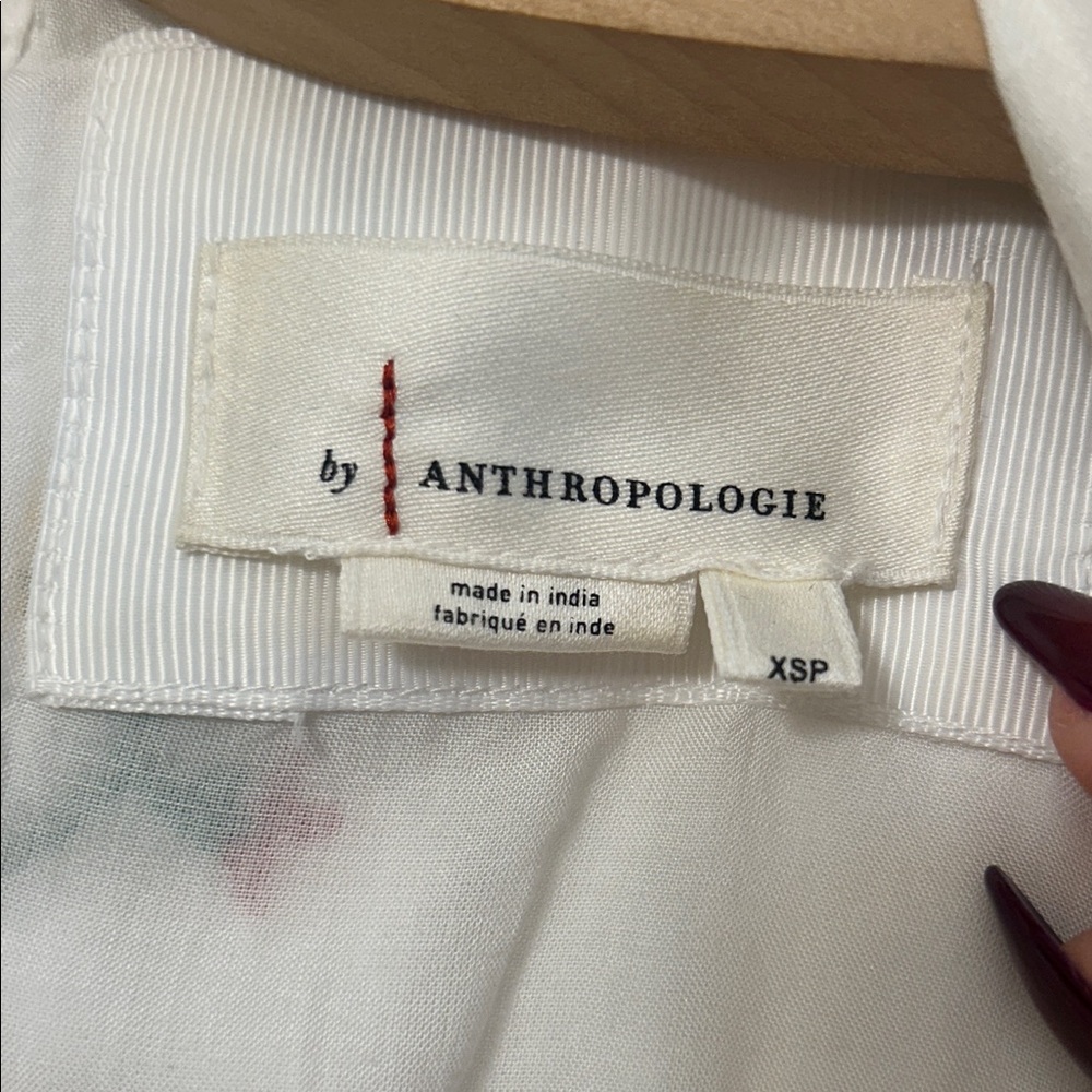 Anthropologie Floral White Dress - Picture 2 of 7